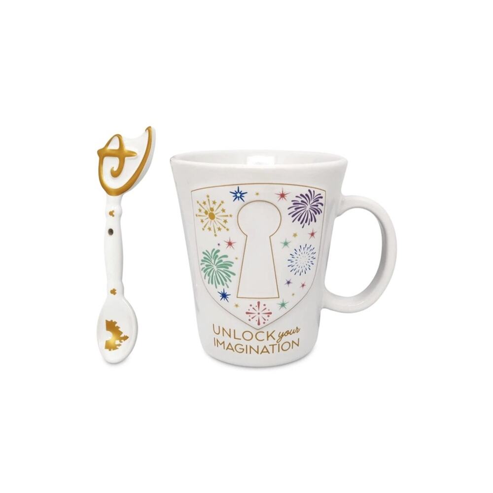 Disney Coffee Mug with Spoon Unlock your imagination